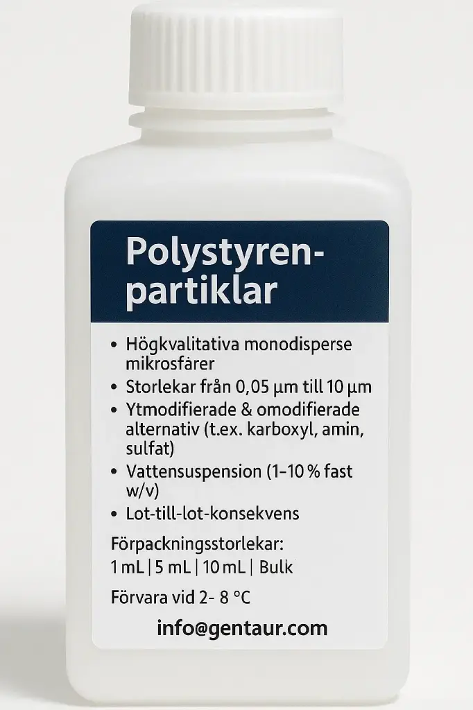 Carboxyl Polystyrene Particles, Crosslinked, 2.5%w/v, 6.0-6.9µm, 10mL